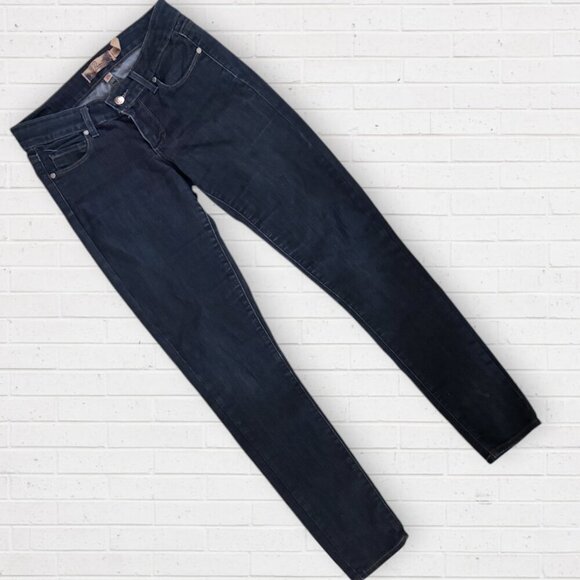 PAIGE Verdugo Low Rise Dark Wash Stretch Denim Jegging Jeans 26 - Picture 1 of 7